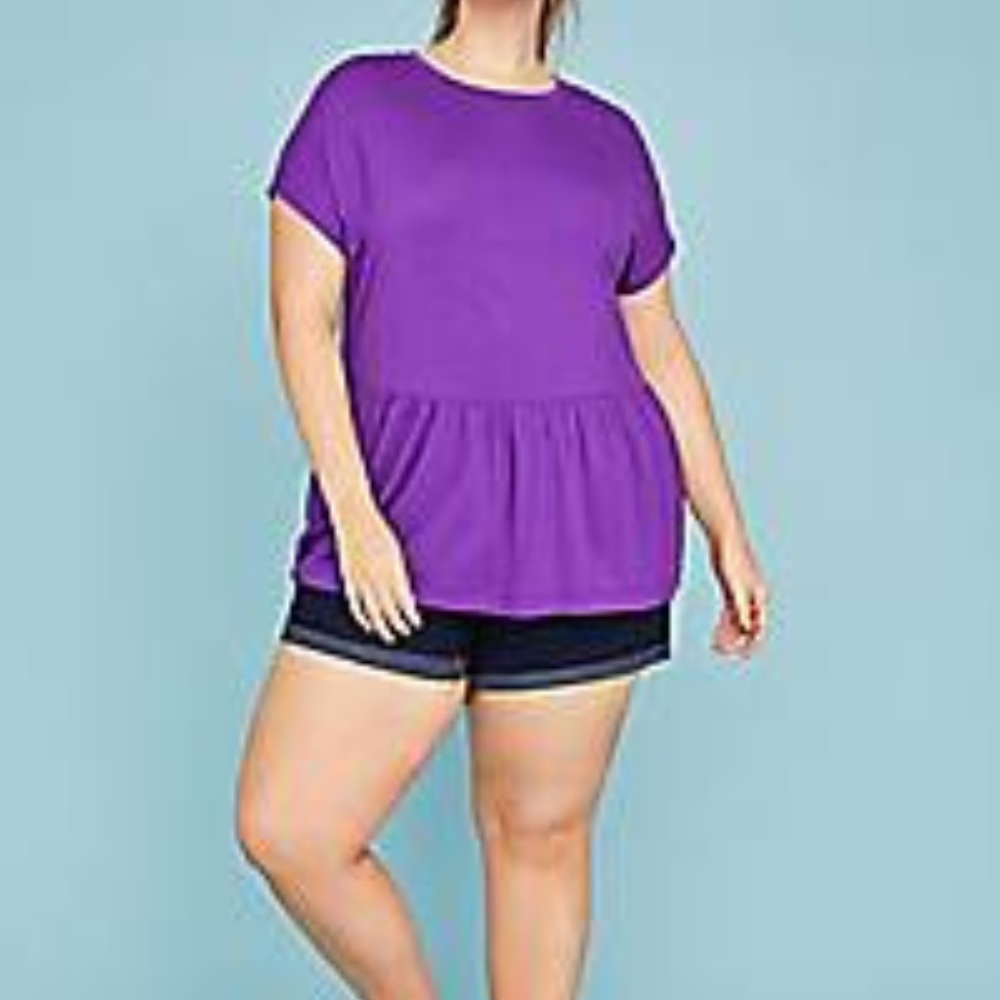 NWT Lane Bryant 22/24 Royal Purple Blouse Top